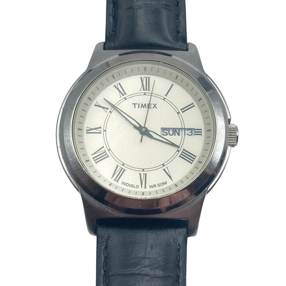 Timex Men's Bank Street Watch 40mm - New Battery - WR 50m Adjustable Day Date
